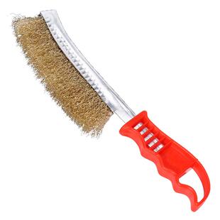 钢丝刷带柄工业铜丝不锈钢刀刷烧烤炉除锈清洁刷长柄铁丝刷钢刷子