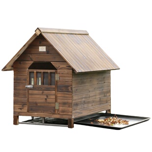 木制狗屋带厕所户外实木炭化宠物窝猫窝狗笼狗窝狗房宠物窝狗舍