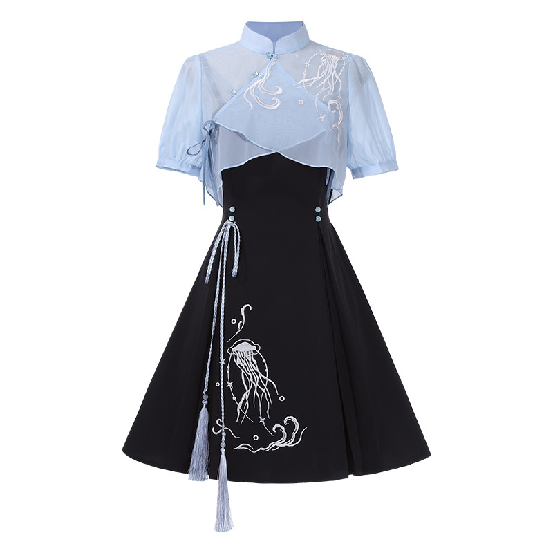 新中式夏季改良汉服吊带裙女生