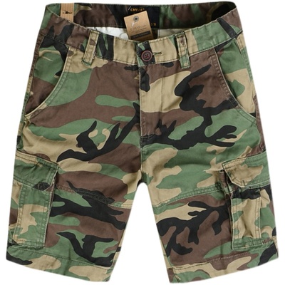 迷彩水洗5分复古潮牌工装短裤