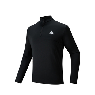 安踏羊毛T丨美利奴羊毛长袖t恤男秋冬新款半开襟户外透气徒步上衣