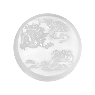 和合玉器和田玉羊脂白玉龙牌生肖玉石挂件玉牌龙行天下本命年男女
