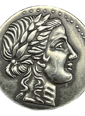 银币纯银希腊饰品古币吊坠狮子座