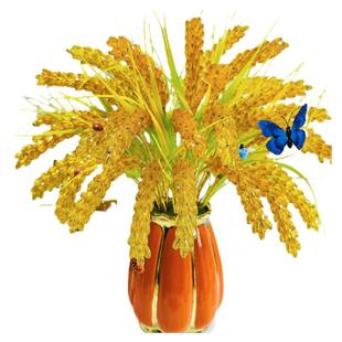 水晶稻穗大麦稻谷穗diy材料包全套手工编制花束客厅摆件开业装饰