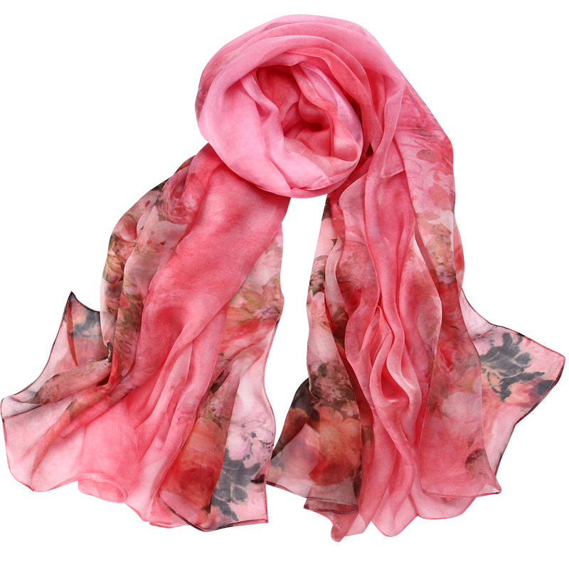 数码喷绘百搭风春秋礼盒装丝巾