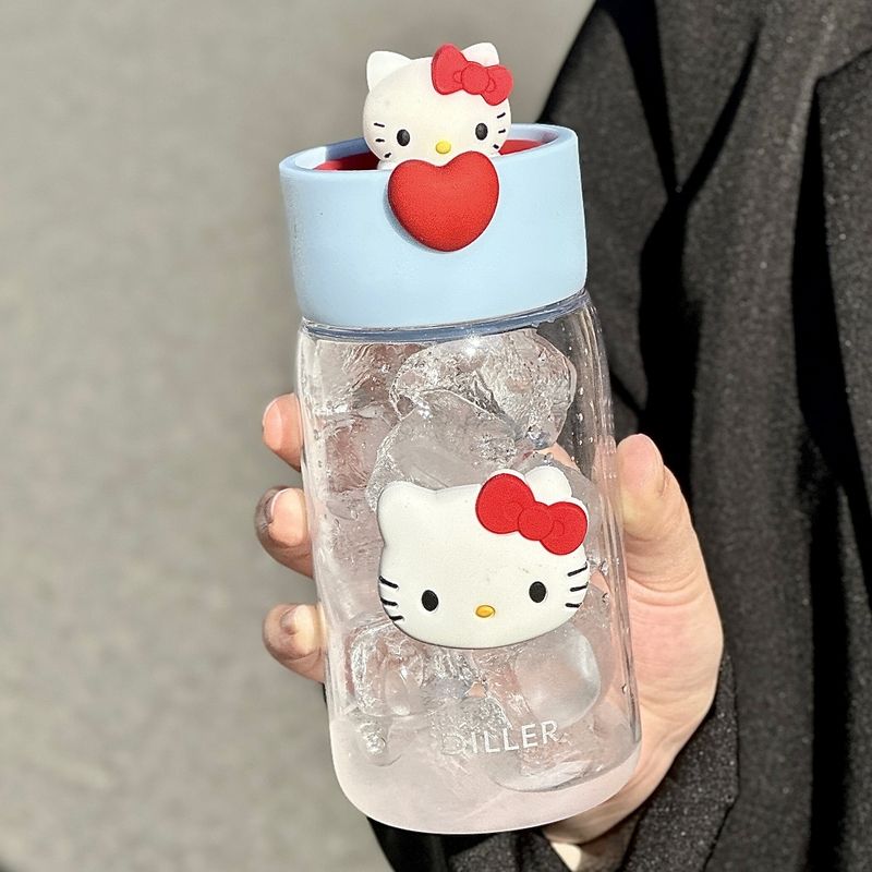hellokitty水杯高颜值2025新款夏季女生便携小巧学生透明迷你杯子