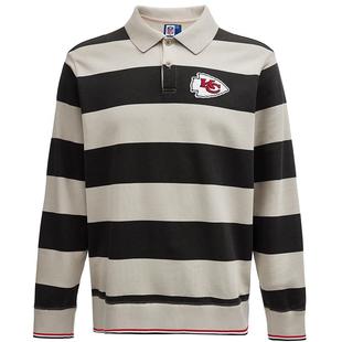 SEASONHIGH NFL联名酋长队秋冬男装宽松翻领条纹设计长袖卫衣男装