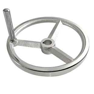 手轮铸铁手摇轮镀铬铁手轮机床手动手柄圆形方圆边金属转动沧精益