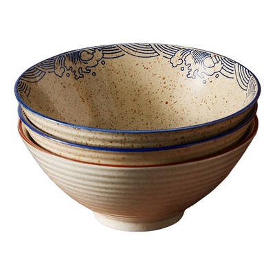 中式陶瓷8英寸斗笠拉面碗