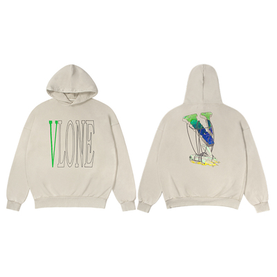 VLONE STAPLE HOODIE流浪月球大LOGO印花水洗连帽卫衣男女同款