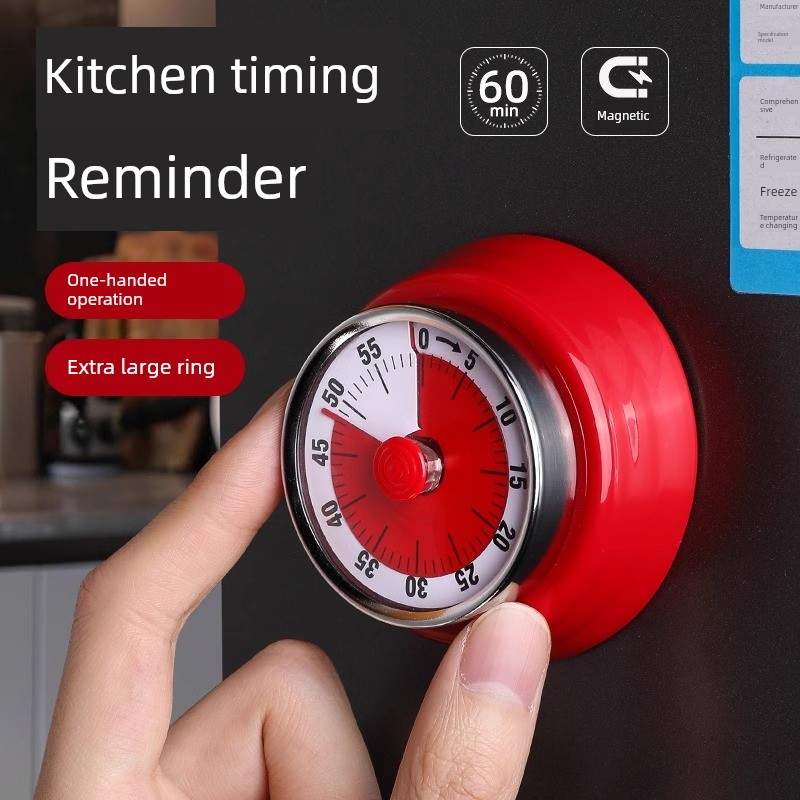 厨房计时器机械提醒器时间管理闹钟小学生自律神器定时器家用钟倒