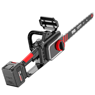 质造充电式电锯小型家用手持伐木锯锂电池大容量户外链条锯树神器