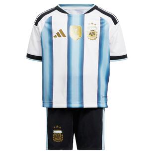 天朗足球阿迪达斯2026世界杯阿根廷主场婴童套装球衣足球服KA8114