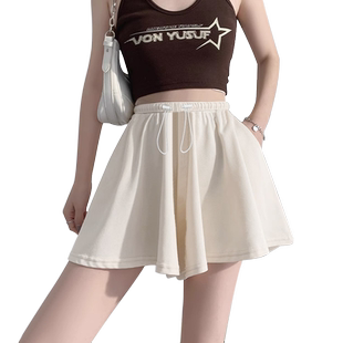 孕妇短裙夏季薄款外穿百搭灰色包臀A字托腹半身裙小个子裙裤夏装