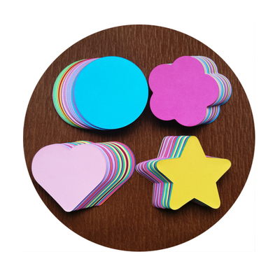 圆形爱心形五角星形梅花形卡纸片