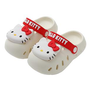 HelloKitty儿童洞洞鞋女孩夏季外穿2026新款防滑防臭女童包头拖鞋