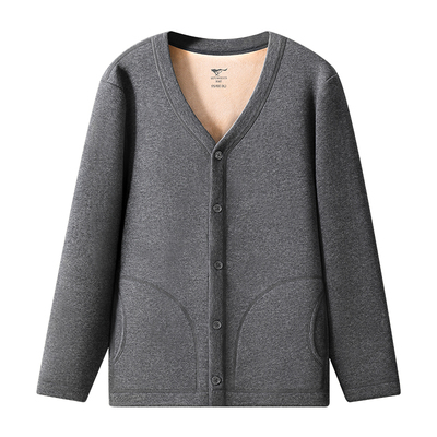 七匹狼男士保暖内衣套装纯棉开衫