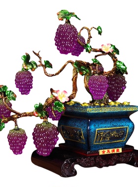 金玉满堂葡萄发财树摆件