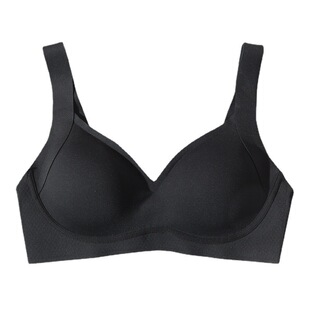 METWO裸感乳胶Bra无钢圈内衣素肌UU杯调整型睡眠防震聚拢运动文胸