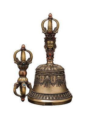 藏村铜雕花工艺彩珠镶嵌