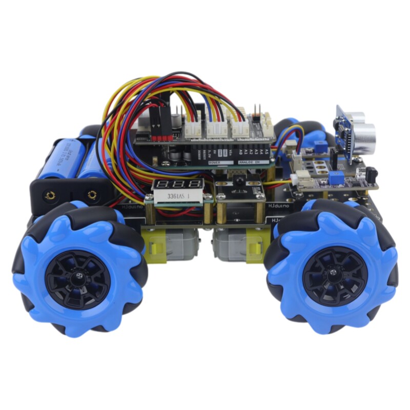 适用于Arduino UNO循迹避障智能车麦克纳姆全向轮机器人编程虫2号