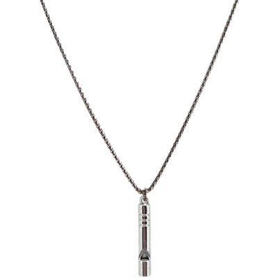 韩版潮男时尚个性十字架口哨吊坠项链兄弟情侣钛钢长款毛衣链