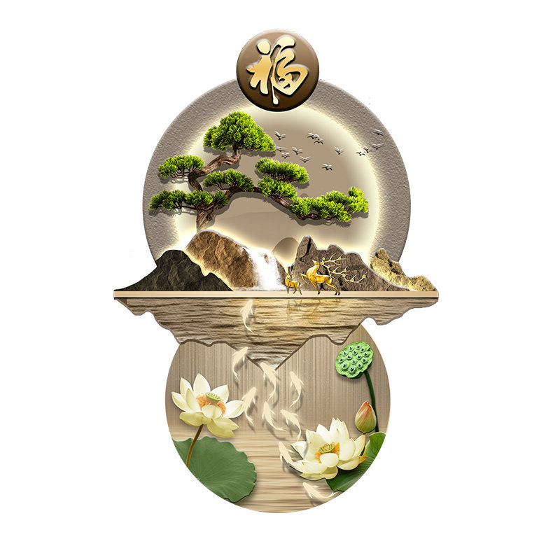 新中式玄关走廊LED灯画