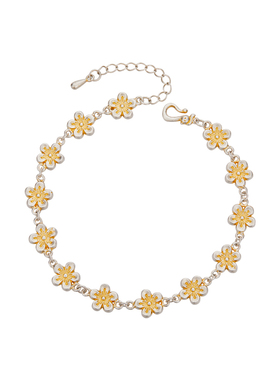 顺庆银楼足银9999金蕊手链女轻奢