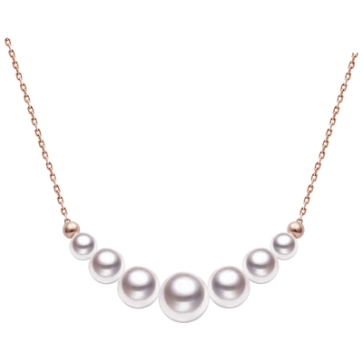 GiO珠宝18K金akoya海水珍珠项链女微笑锁骨链珍珠颈链百搭气质