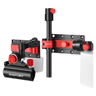 朝宇钓箱配件拐角大物竿炮台架鱼护架加长折叠饵盒架灯架双杆支架