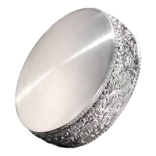 S999纯银曼扎修盘 银修盘单盘曼扎盘曼达盘修盘修7堆曼扎大号12cm