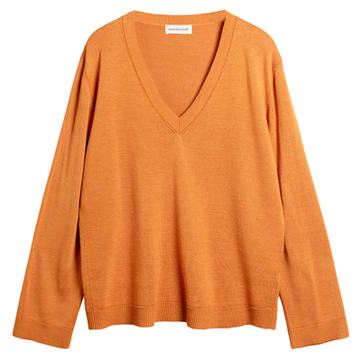 322WORKHOUSE柞蚕丝V领套头衫