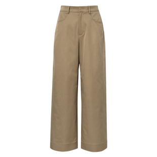 伊芙丽outlets店简约通勤轻职场透气舒适棉感九分直筒裤休闲裤女