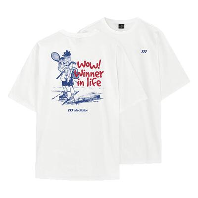 韩国2026春夏meditation新品羽毛球服短袖男女同款运动速干T恤13