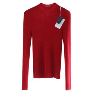 扬子纱16针48支精纺羊毛 ROCO100%纯羊毛半高领无缝针织衫打底衫