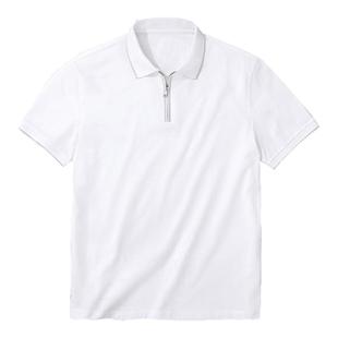 MrBu布先生拉链翻领撞色设计短袖2025夏季休闲透气男士T恤AT16057