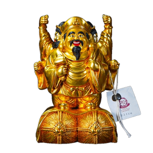 欧斯特全鎏金《大黑天》精工铜制《玛哈嘎拉》桌面《摩诃迦罗》