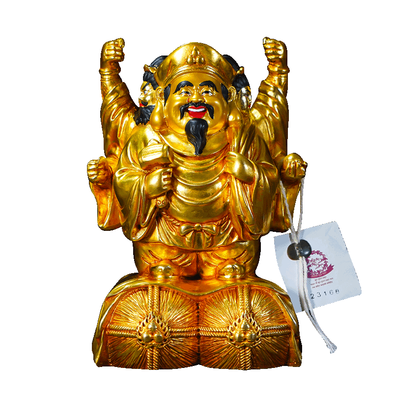 欧斯特全鎏金《大黑天》精工铜制《玛哈嘎拉》桌面《摩诃迦罗》
