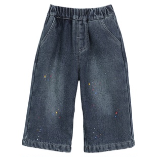 小O爸男婴童 宝宝加绒牛仔裤2026新款卡通刺绣婴儿百搭柔软裤子