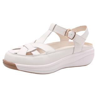 妈妈包头凉鞋女2026夏新款镂空透气软底皮鞋平底休闲鞋子真皮女鞋