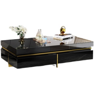 轻奢茶几客厅家用现代简约小户型高级感钢化玻璃茶桌2025新款现货