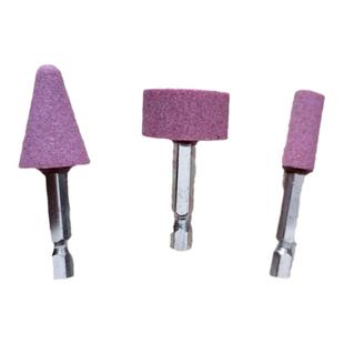 小磨头锥形圆柱手持抛光机打磨头砂轮机电动木工具六角柄6毫米