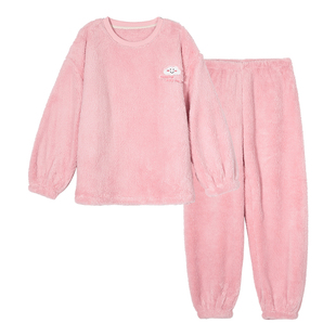 芬腾可安睡衣女款冬季珊瑚绒加厚法兰绒2025新款云朵家居服秋冬天