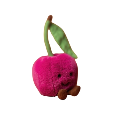 英国Jellycat趣味单叶樱桃毛绒玩具安抚玩偶柔软公仔娃娃生日礼物