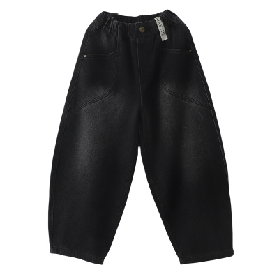 男童秋冬加绒中大童牛仔裤