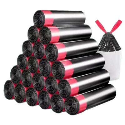 抽绳收口垃圾袋家用实惠装手提式垃圾桶塑料袋中大号加厚一次性袋