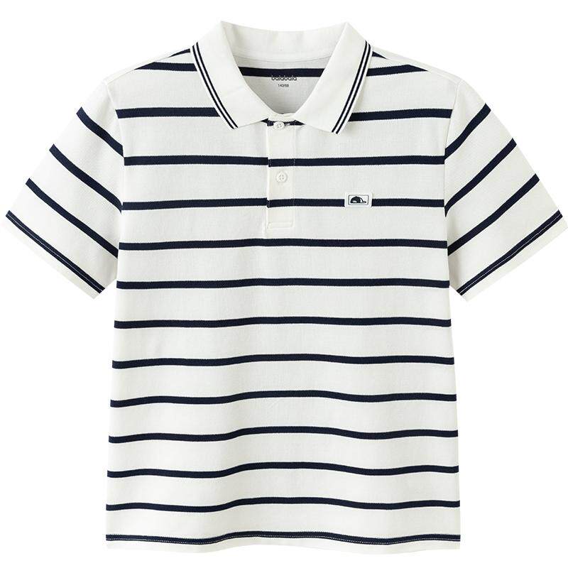 巴拉巴拉童装男童短袖t恤儿童2026夏季新款POLO衫条纹舒适上衣潮