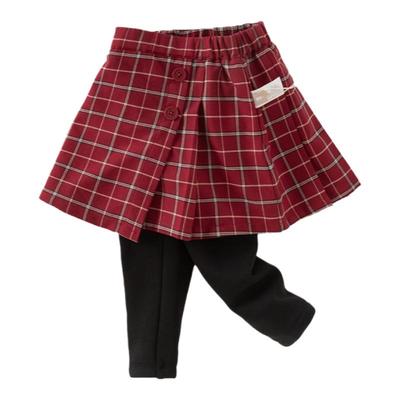 戴维贝拉2025新款冬装女童加绒裙裤儿童洋气裤子宝宝童装保暖长裤