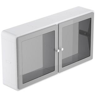 卫生间置物架浴室壁挂式储物柜托板厨房挂墙式免打孔收纳柜双层架