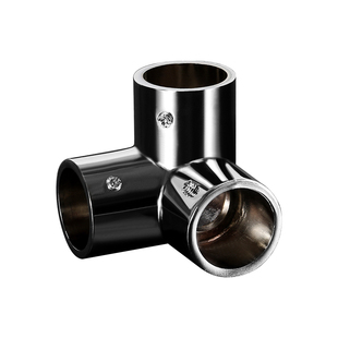 25不锈钢管连接件服装店货架接头晾衣架固定件展示架配件二三四通